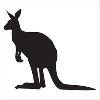 Minimalistic Kangaroo in Standing Stance vector