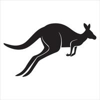 Kangaroo in Jumping Stance Design vector