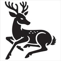 Standing Deer Silhouette Design vector