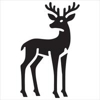Majestic Deer Shape in Profile vector