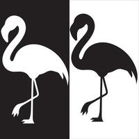 Minimalist Black Flamingo Design vector