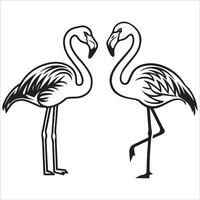 Sophisticated Flamingo Silhouette vector