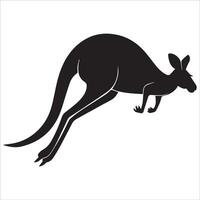 Dynamic Kangaroo Silhouette Design vector
