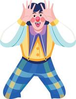 Comedian character illustration in flat style vector
