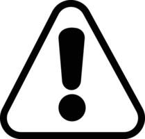 Warning Sign Icon Featuring Bold Exclamation Mark for Attention and Alerts vector