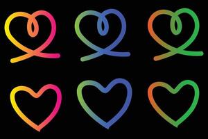 Abstract 3D Heart Logo with Gradient Effect for Unique Visual Appeal vector
