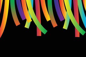 Colorful Abstract Ribbon Design with Gradient Lines and Dynamic 3D Shapes vector