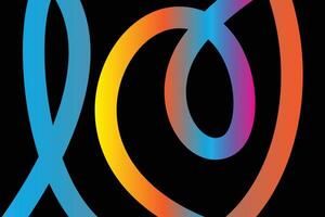 Festive Abstract Celebration Design with Swirling Gradient Colorful 3D Patterns vector