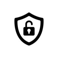 Secure icon in flat style. Privacy guarantee illustration on isolated background. Safety risk sign business concept. vector