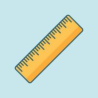 Metric measurement icon in flat style. Measure scale illustration on isolated background. Ruler scale sign business concept. vector