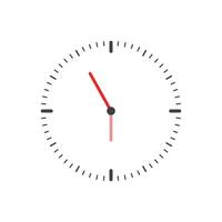 Clock icon in flat style. Round watch illustration on isolated background. Timer sign business concept. vector