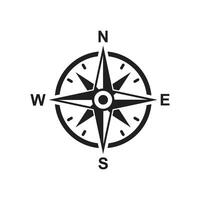 Compass icon in flat style. Navigation equipment illustration on isolated background. Geographical position sign business concept. vector