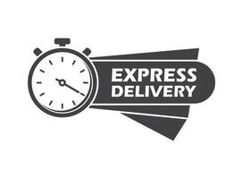 Express delivery icon in flat style. Fast shipping illustration on isolated background. Commercial service sign business concept. vector