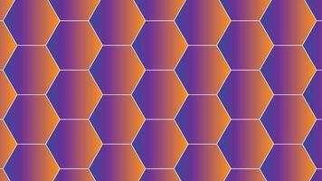 Abstract geometric background with hexagonal pattern in gradient orange and purple colors. Modern, stylish design for tech, presentations, or websites. vector