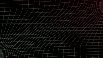 Abstract red and green grid pattern on black background. Digital, technology, network, connection concept. vector