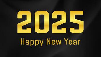 2025 Happy New Year on dark silk background vector