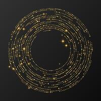 Abstract gold glowing halftone dotted background vector
