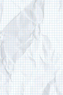 White clean crumpled checkered paper