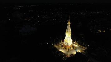 Phra That Phanom, a respectful of Nakhon Phanom People to Gold pagoda, settle in the center of the temple. video
