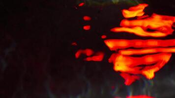Abstract Spotlight reflect from water pool surface in pub party video