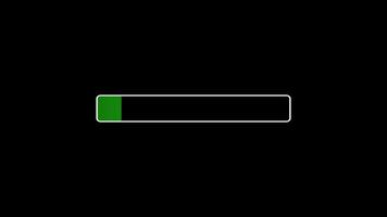 Loading Bar Progressing with Segment on Black Background video