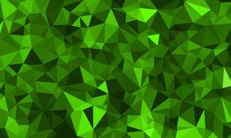Vibrant green abstract polygon pattern featuring geometric triangular shapes, suitable for creative and modern design projects emphasizing energy, freshness, or environmental themes. vector