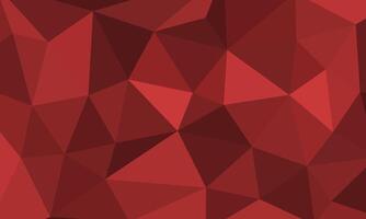 Abstract irregular polygon background in red cherry color. triangle pattern design vector