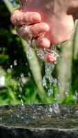 man who washes hands video