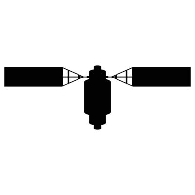 Space Satellite Icon for Communication and Exploration Design