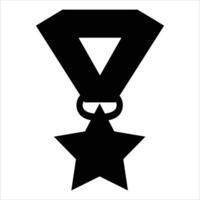 Solid Rewards Glyph Icon for Achievement and Recognition vector