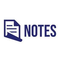 notes document flat minimalist logo design vector