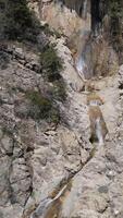 Natural Cliff Waterfall Aerial View video