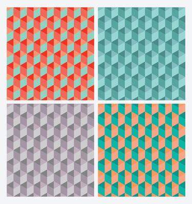 Multicolor triangle geometric pattern background, repeat pattern design, decorative background illustration