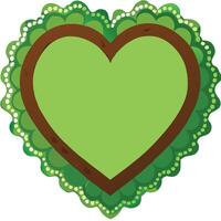 Heart-Shaped Photo Frame with a Delicate Lace-Like Border vector