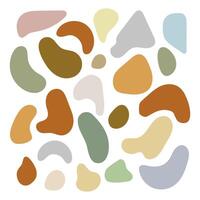 Abstract shapes in boho style. Hand drawn doodle illustration. vector