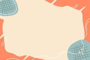 Banner template with place for text. Modern design, hand drawn. vector