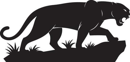 Jungle Panther Silhouette vector