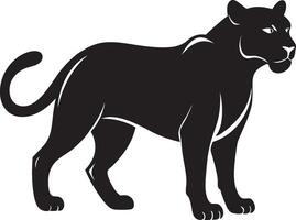 Crouching Panther Silhouette vector
