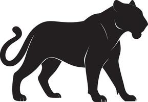 Standing Panther Silhouette vector