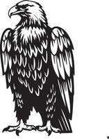 Resting Eagle Silhouette vector