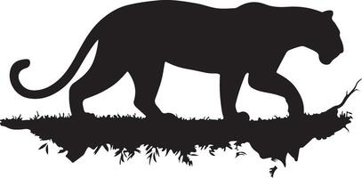 Stealthy Panther Silhouette vector