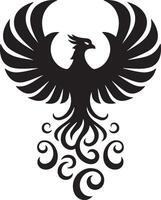 Phoenix silhouette surrounded vector