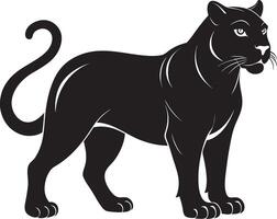 Mysterious Panther Silhouette vector