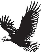 Silhouette of a Soaring Eagle vector