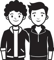 Genuine Friendship Silhouette vector