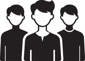 Friendship Connection Silhouette vector
