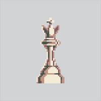 Pixel art illustration Chess King. Pixelated Chess King. Chess King Piece Icon pixelated for the pixel game and icon for website and game. old school retro. vector