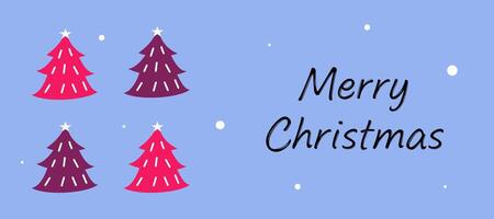 Merry Christmas and Happy New Year greeting banner on beautiful background with typography vector
