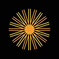 minimalist sun icon logo template illustration design vector