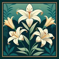 A Journey Through Flower Fields vector
